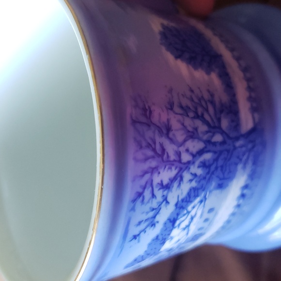 Vintage Currier & Ives mug, shaving brush included - Picture 2 of 5